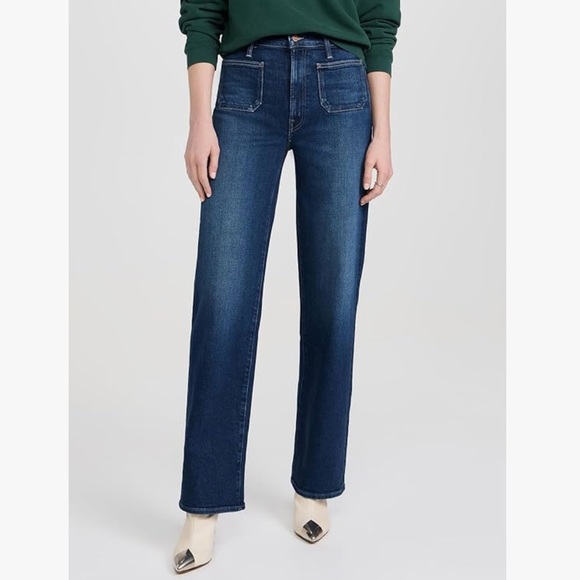 MOTHER Denim - MOTHER Dark Blue Straight Leg Jeans size 27 Patch Pocket Gambler